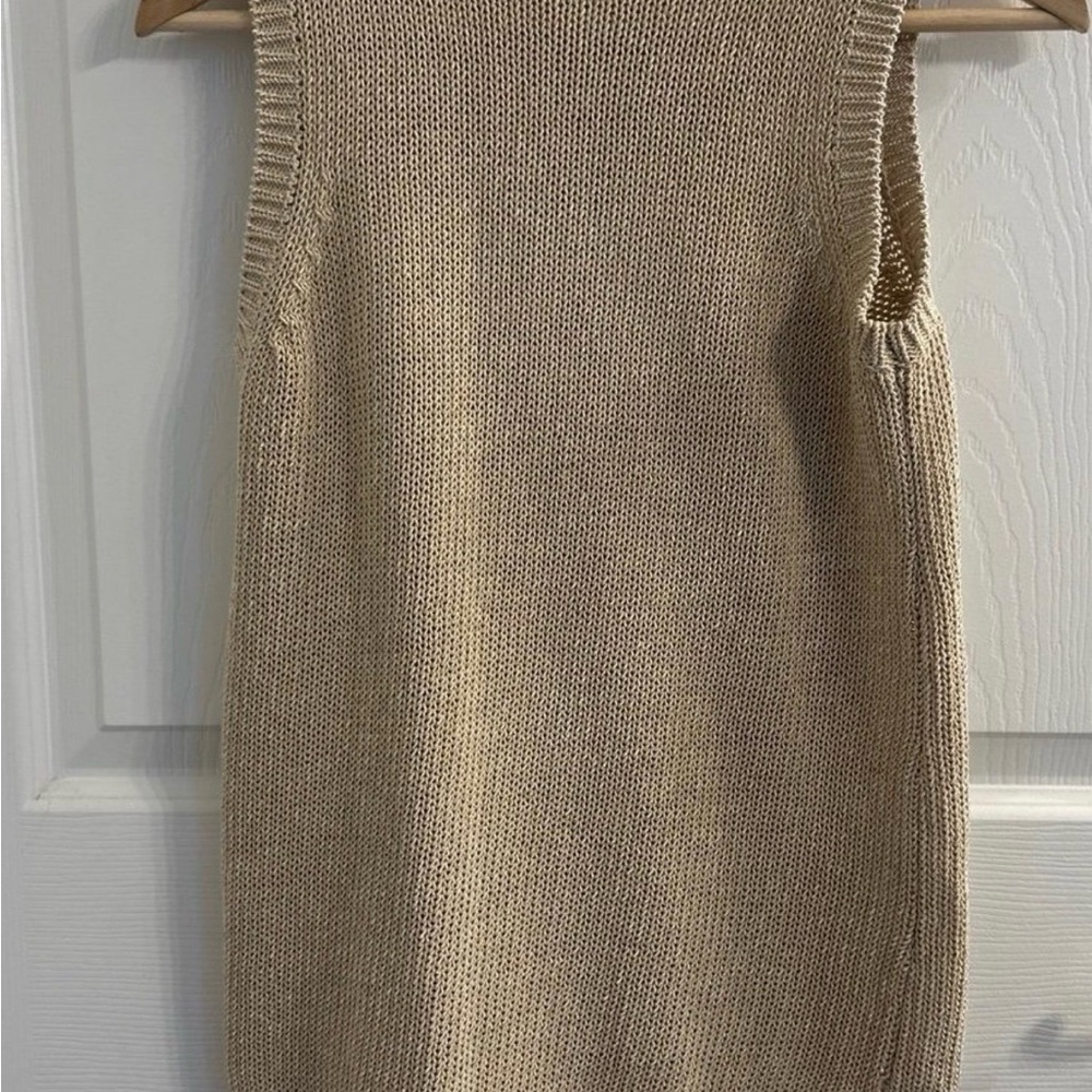 J. McLaughlin Women’s Beige Knit Sweater Vest - Picture 3 of 6